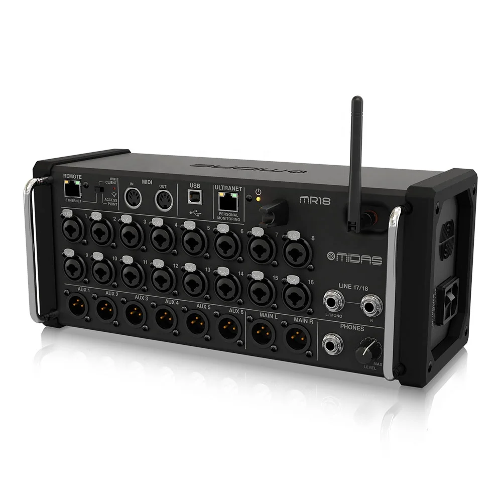 Midas MR18 Digital Rack Mixer 18-Channel Digital Console Stage Music Equipment Pa Sound System Digital Console