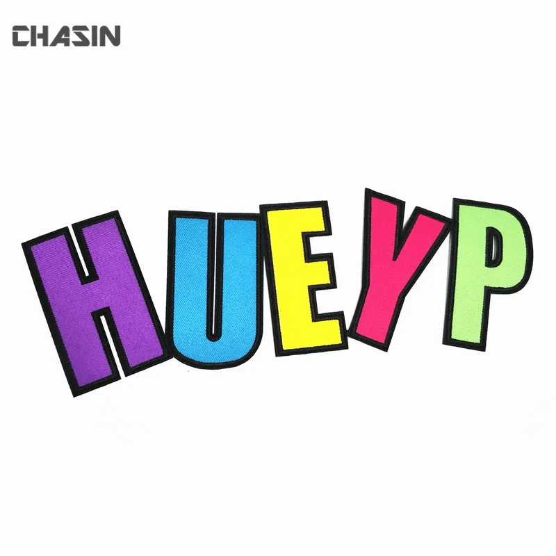 Custom Twill fabric embroidery iron on patch