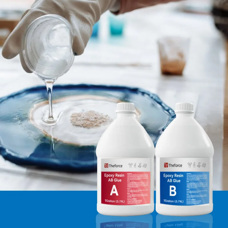 Epoxy Resin Crystal Clear Not Yellowing No Bubble Self Leveling Easy Mix 1:1 Casting & Coating DIY Jewelry Making 1 gallon