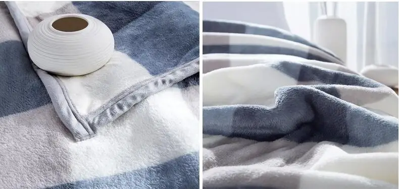 
Super Soft Plaid Printed Polar Fleece Custom 260GSM Flannel Throw Blanket 