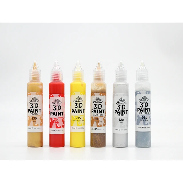 Educational toys Acrylic colors Art and Habby CE/AP/EN71 Kids Stationery art set Glitter 3D Acrylic Paint