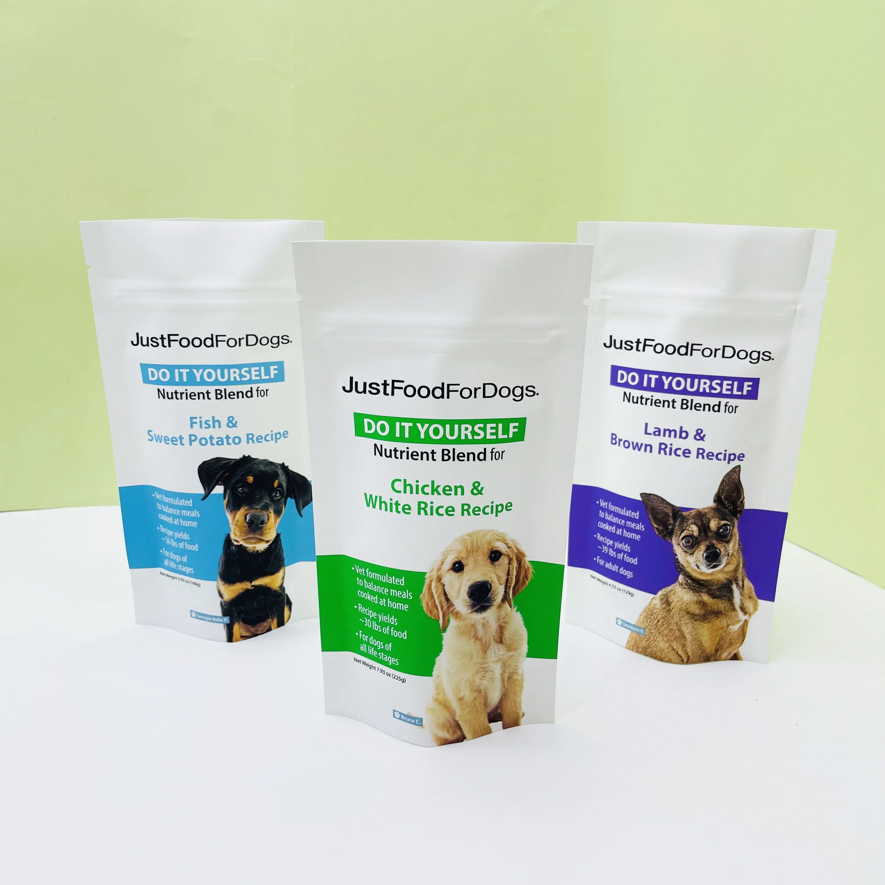 Free design Custom Printing Resealabled Stand Up Bag Pet Food Mylar Bag For Dog Food Treat Packaging Zipper Lock Pouch Bag