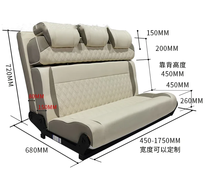 Top ranking  Yisirui RV Caravan Folding Campervan Three People Seat With The Three Layers Rv Folding Cloth