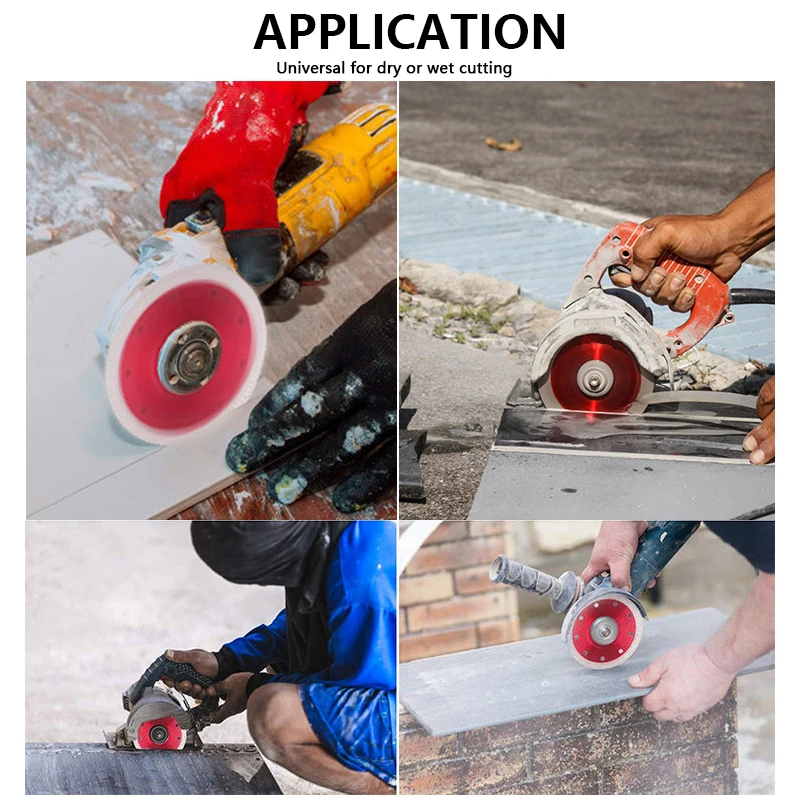 4.5 Inch Multipurpose Wet Dry Diamond Cutting Disc Reinforced Circular Diamond Saw Blade for Cutting Stone Concrete Tile