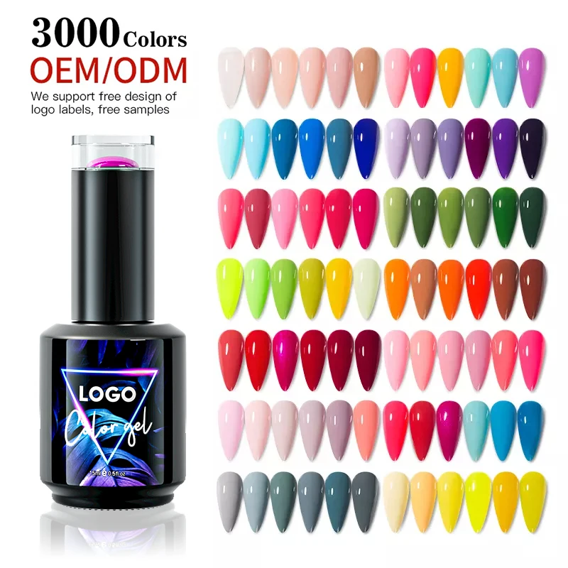 Private Label Luxury 60 Colors Soak Off  UV Nail Gel Polish Set OEM VIP Pro Kit Vernis Permanent Gel Polish Collection