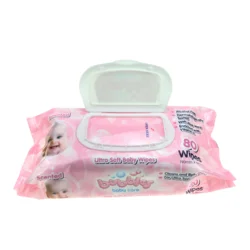 OEM, низкая цена, индивидуальный чехол с откидной крышкой, мягкая детская влажная салфетка, ODM без спирта