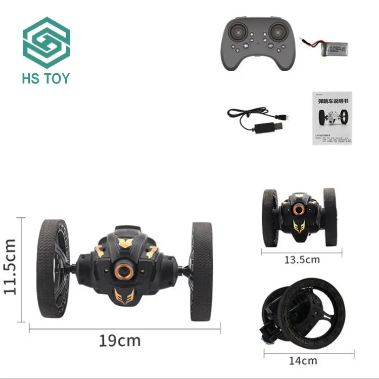 HS 2.4G Real-time Transmission WIFI FPV Camera Remote Control Stunt Bouncing Car Toy With Music Light
