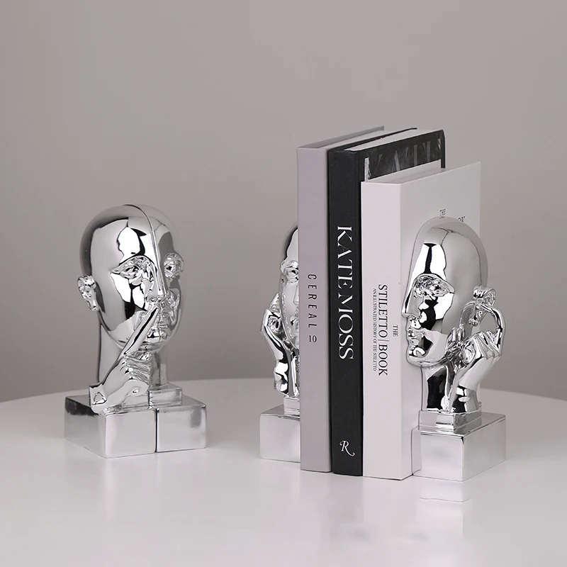 Creative thinkers electroplating bookends rely book stand ornaments light luxury home office TV cabinet bookcase
