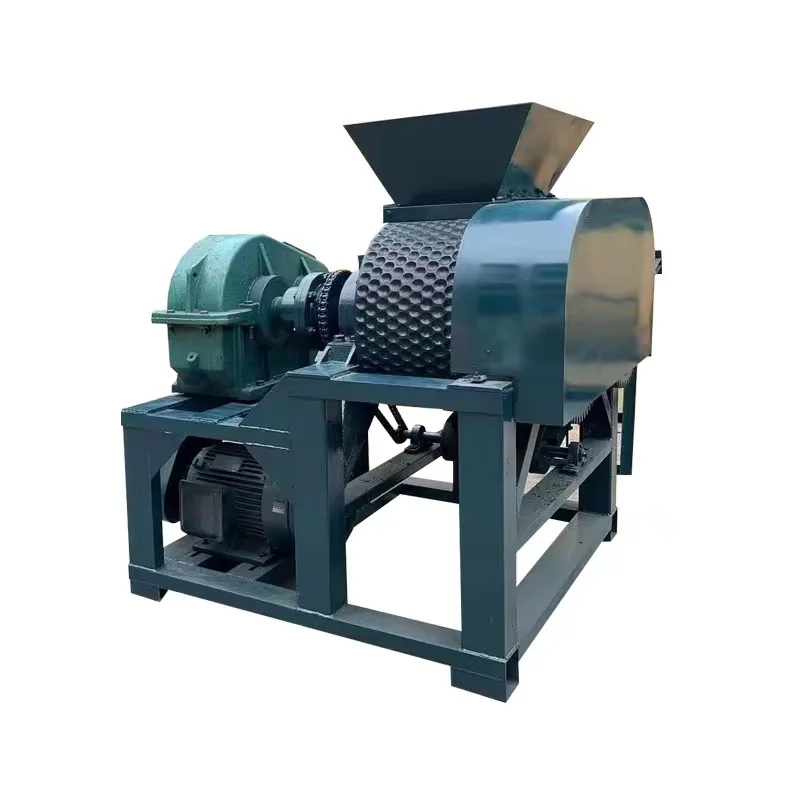 Mini charcoal briquettes machine double roller charcoal ball press machine