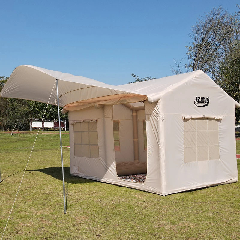 Hot sale inflatable glamping dome tent dome ball air column outdoor camping tent for hiking party