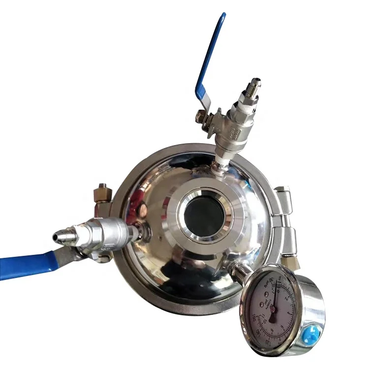 Sanitary 6inch Stainless Steel 304 Tri Clamp Domed Lid with Dip Tube and View Window