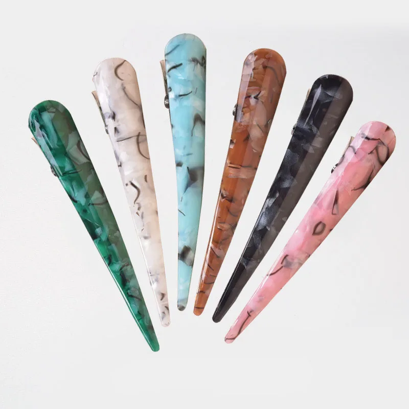 HONEY FLOWER Brown Blue Cloudy Smoky Color Water Drop Shape Horn Clip Hair Accessories