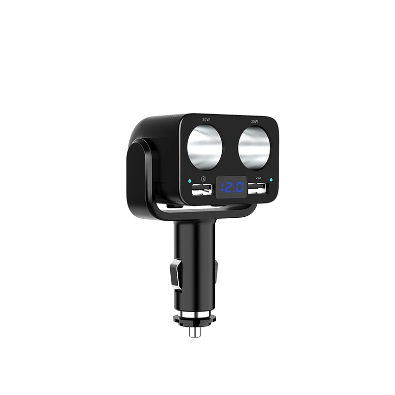 12/24v Car Cigarette Lighter Adapter Socket Splitter Plug Dual Usb Fast Charger Converter 5v/2.4a LED Indicator Universal 12-24v