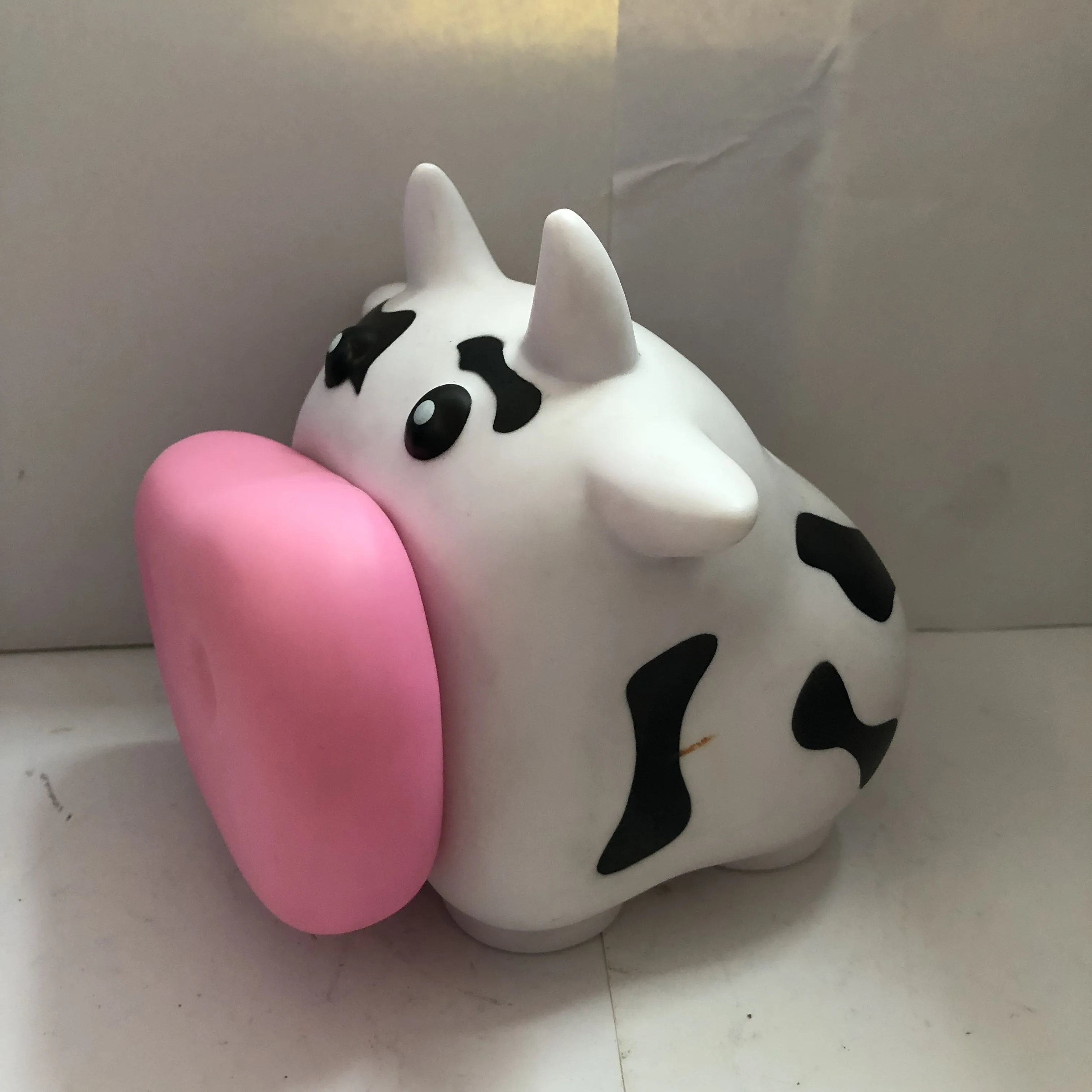 cow shape plastic piggy bank