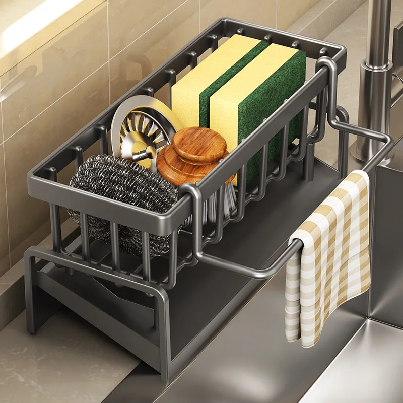 Wholesale Multifunctional Metal Kitchen Sink Punching-free Sink Caddy