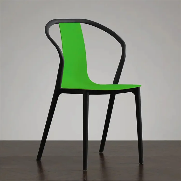 Custom Color PP Modern Cheap Wholesale Seat Heavy Duty Stackable Ergonomics Plastic Chair With Steel Leg