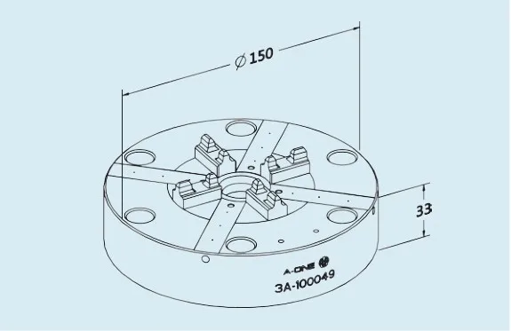 A ONE machine tools accessories equipment D150 power pneumatic chuck for EDM sinking 3A-100049