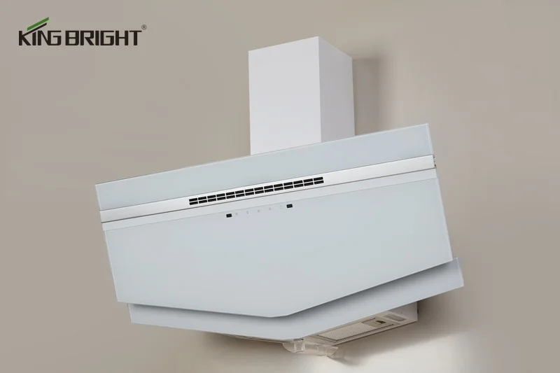 90cm Shield Shape Electric Kitchen Extractor Hood Wall-Mounted Chimney Range Hood for Household Use