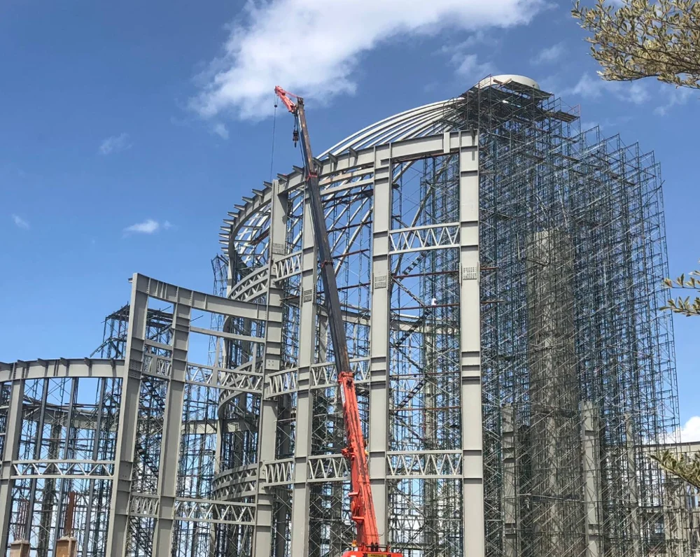 large space steel structures for stadiums, exhibition, conference hall, etc