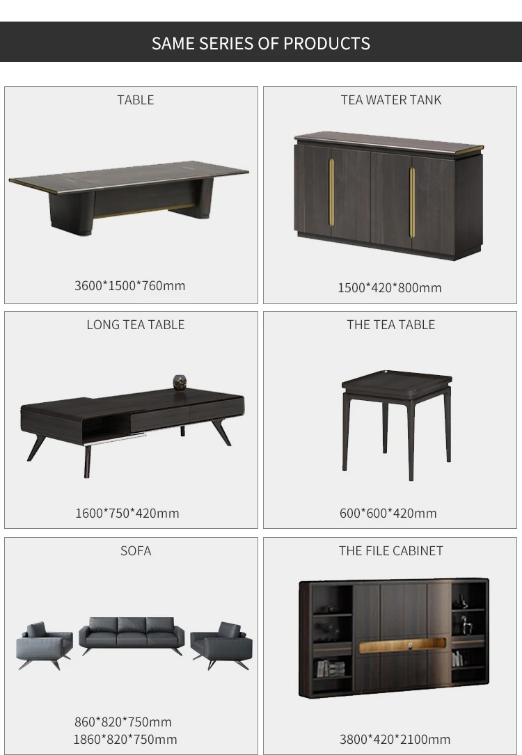 Black Ceo director manager executive commercial furniture chair and table  boss wooden desk solid wood office desks
