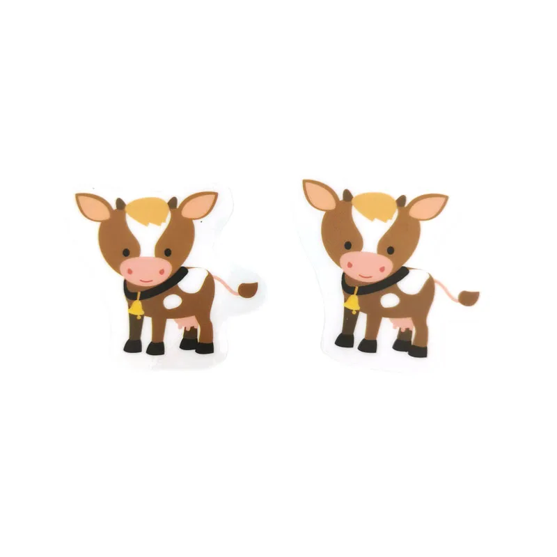 High Quality Cow Sticker Custom Electrostatic Stickers No Glue Reusable Static Window Cling Stickers