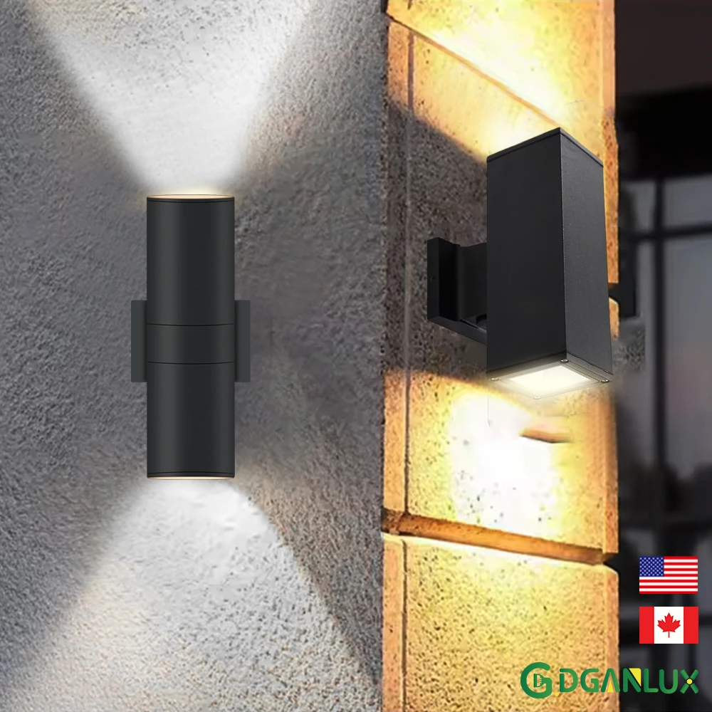 Waterproof Led Wall Light up Down Wall Sconce Dual Head Outdoor Lighting Lamp Fixture
