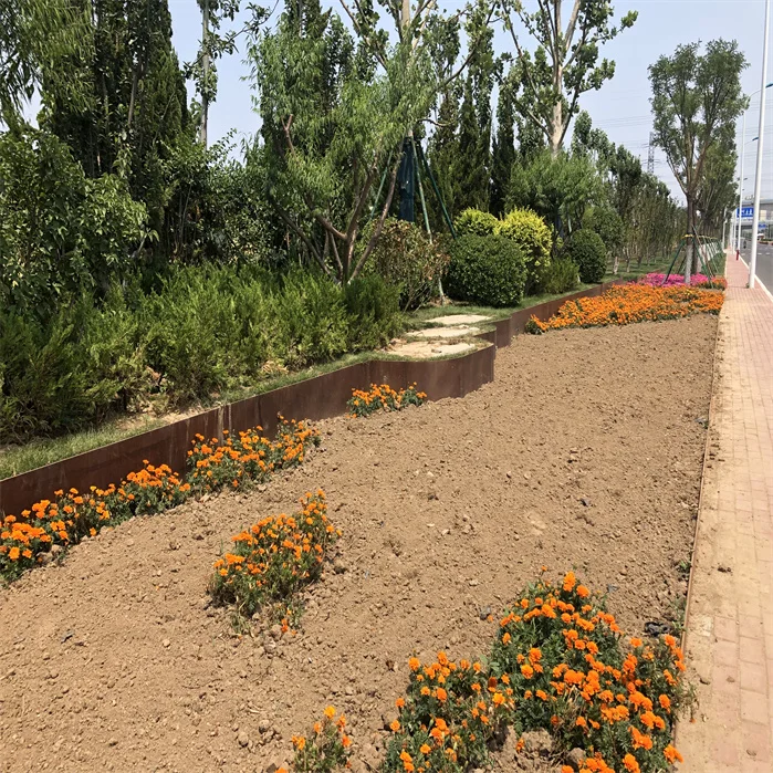 Metal Edging Corten steel garden edging corten  steel plate Steel Lawn Edge Installation