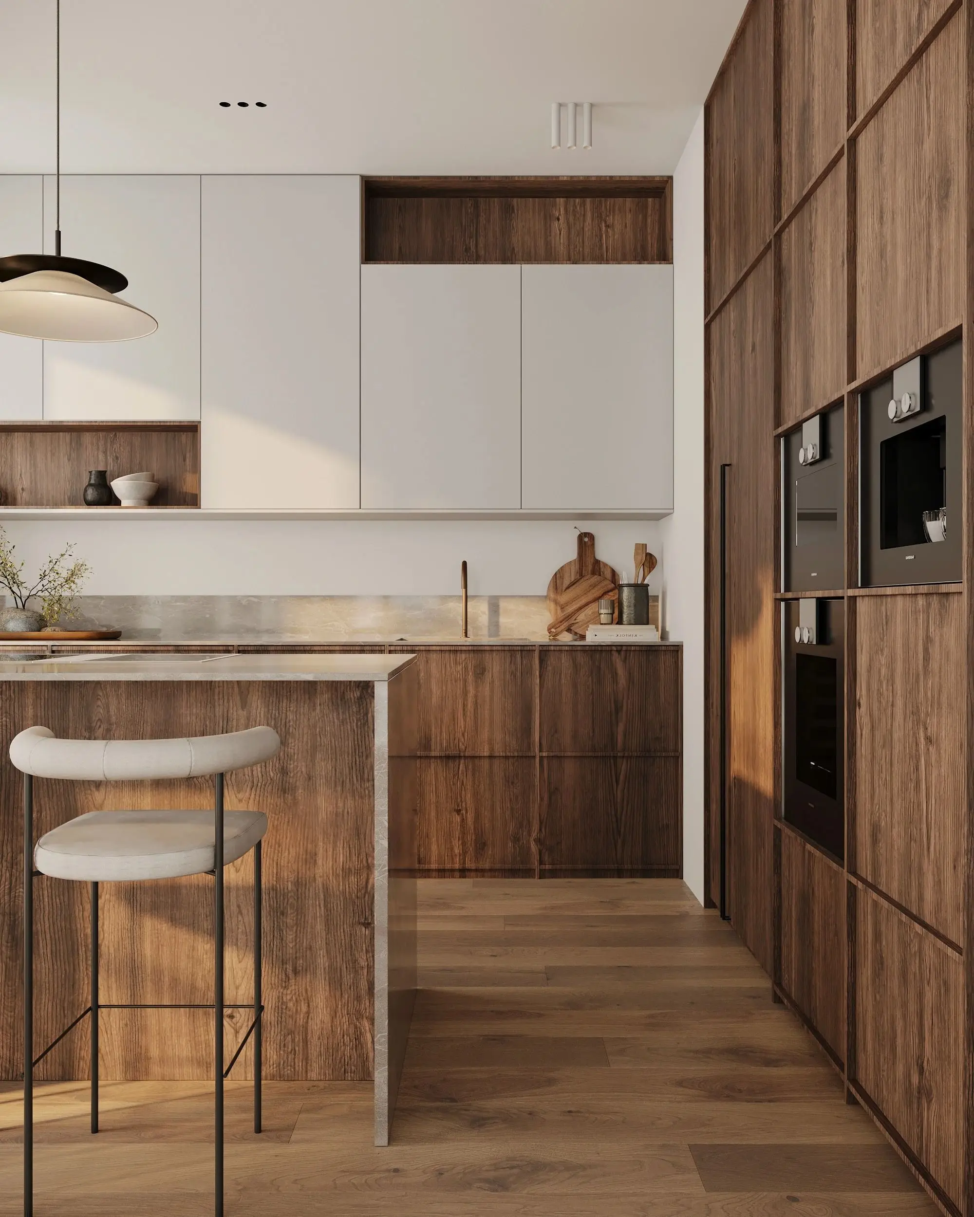 CBMmart Solid Wood Shaker Cabinet Complete Sets Accessories Sink Smart Furniture Modern Design Cabinet Kitchen Cabinet