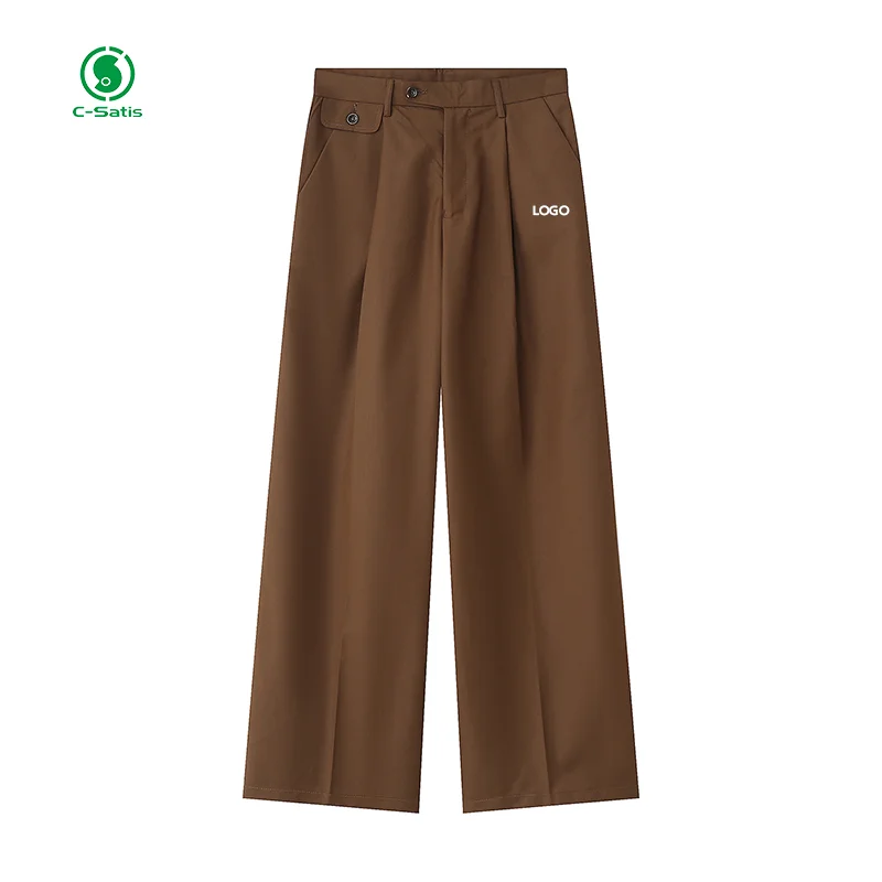 2023 Spring New Casual Pants Simple Design Loose Straight Drawstring  Wholesale Supply Customized