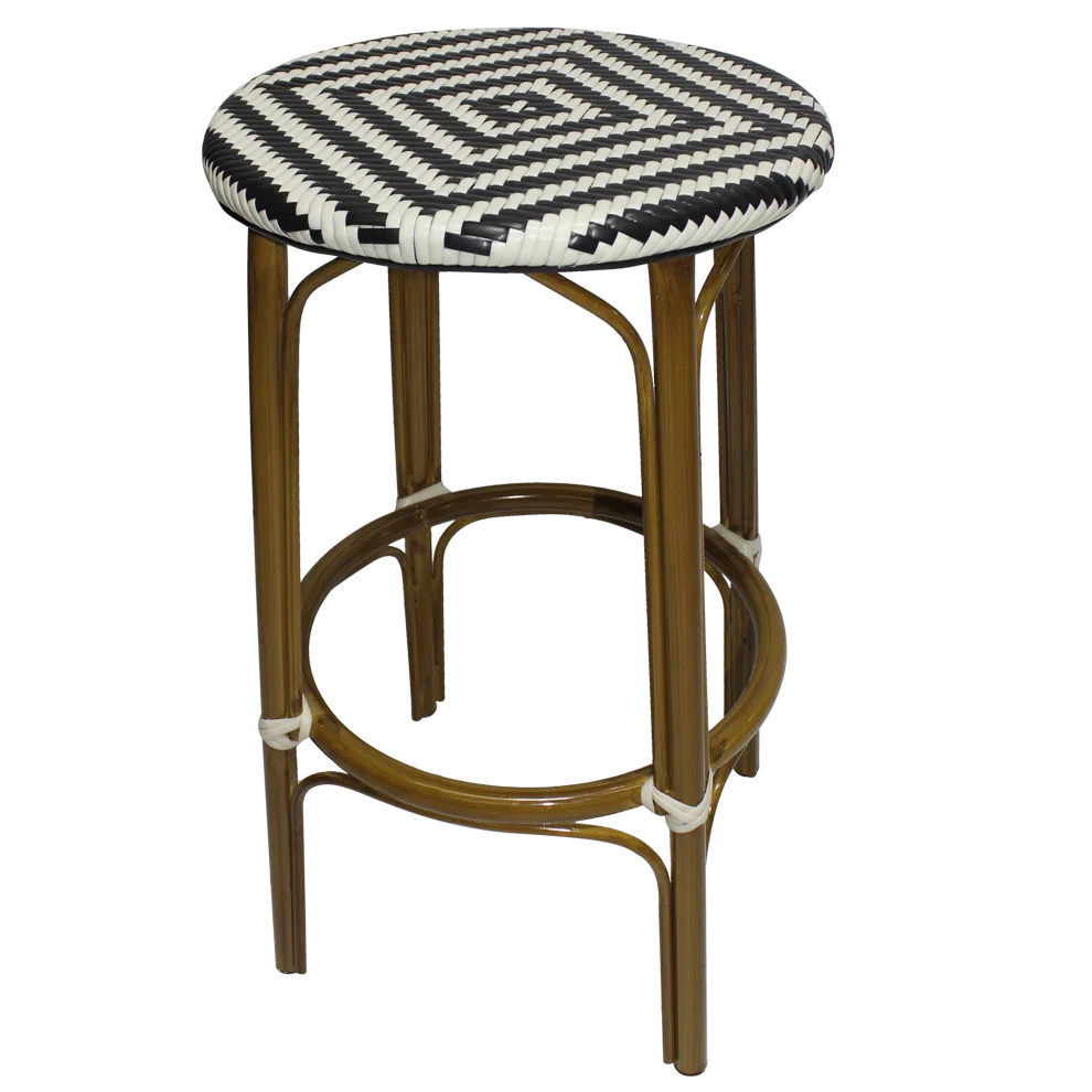 
Hot Selling American Classic Bar Chairs Laboratory Round Rattan High Chair 