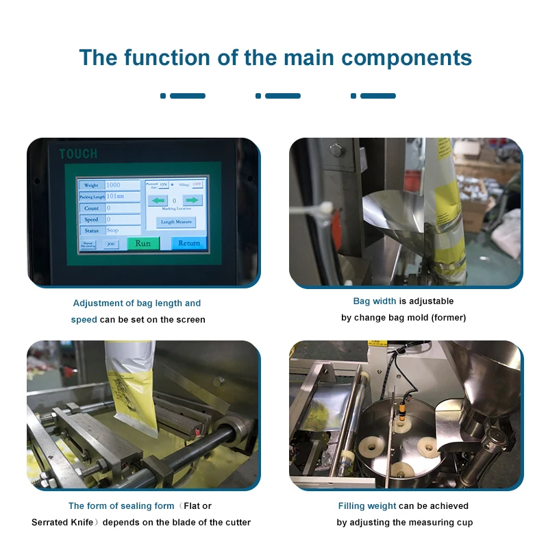 Automatic Detergent Washing Powder Filling Packing Machine Sachet Powder Vertical VFFS Packing Machine