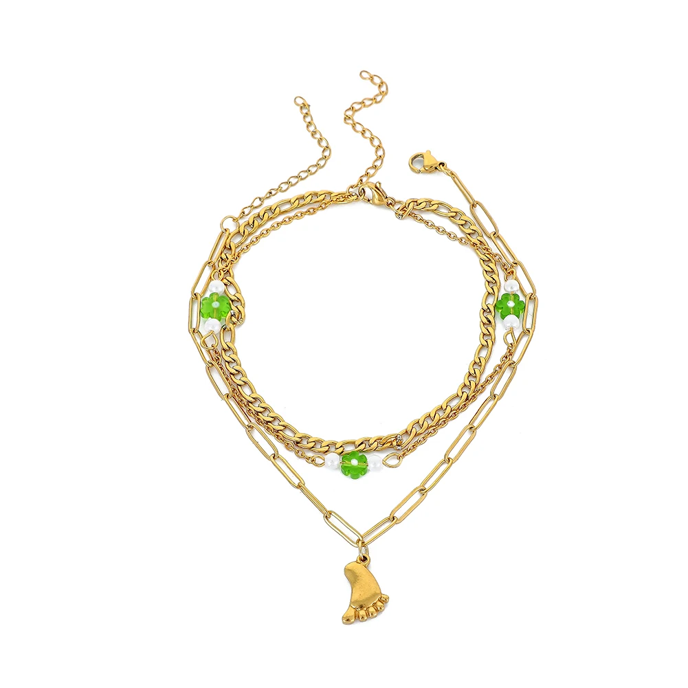 Factory hot sale cicret bracelet friendship bracelet golden chain anklet suitable for parties