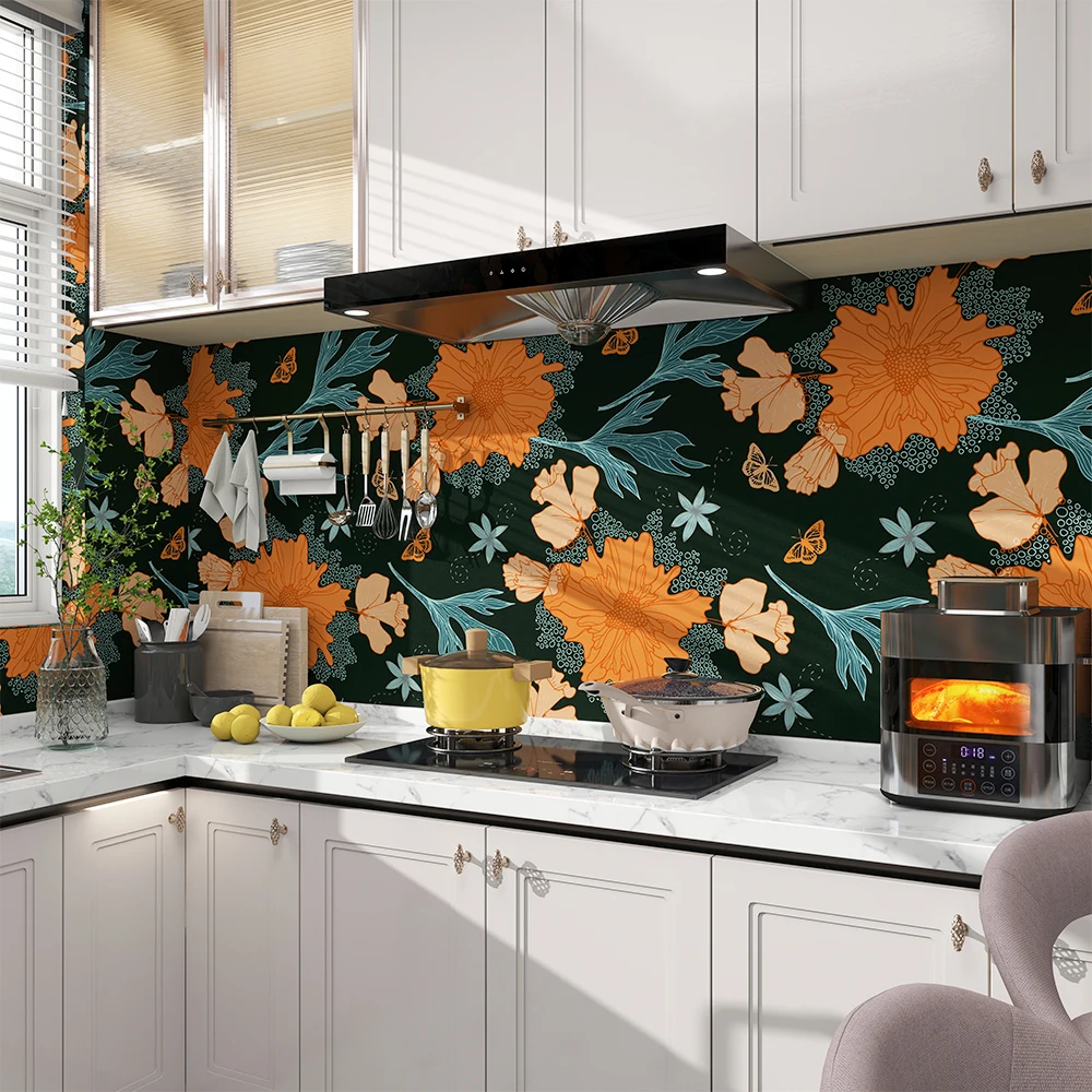 DUUEIHHUER Modern Self-Adhesive 3D Green Leaf Wall Sticker Stock Waterproof Peel-Off Wallpaper for Soundproof Apartments