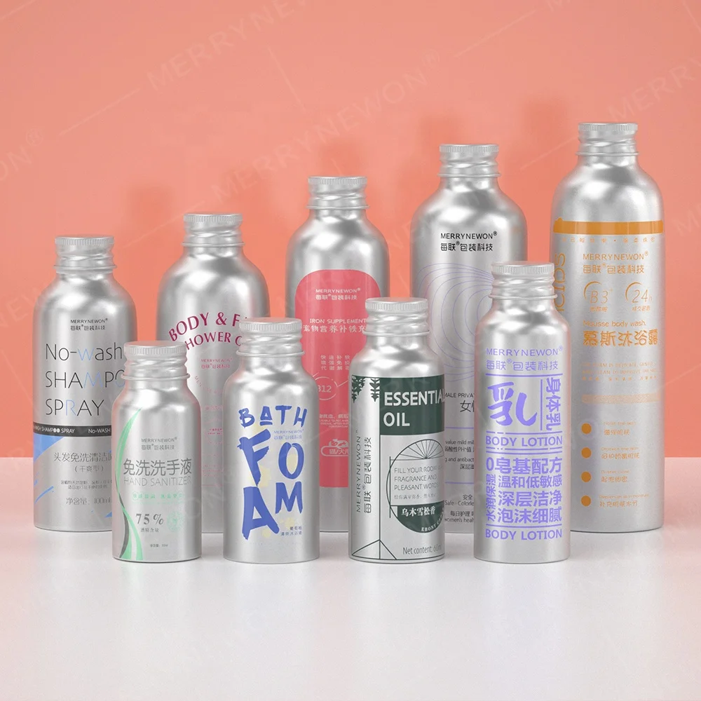 Wholesale cosmetic packaging spray bottle 30ml 50ml 100ml 120ml 250ml aluminum fine mist perfume spray bottle