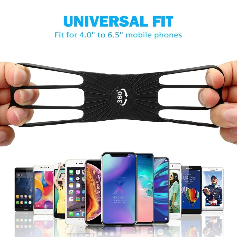 Hot Zone Cycling Outdoor 360 Degree Rotation Bicycle Handlebar Bag Silicone Bike Phone Holder