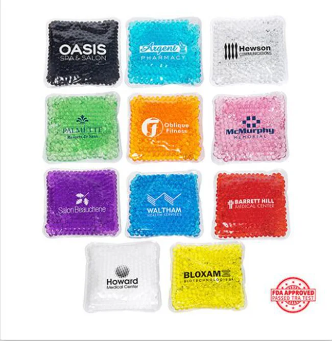 Hot  cold square reusable therapy gel beads cold heat gel ice packs for injures swelling pain relief