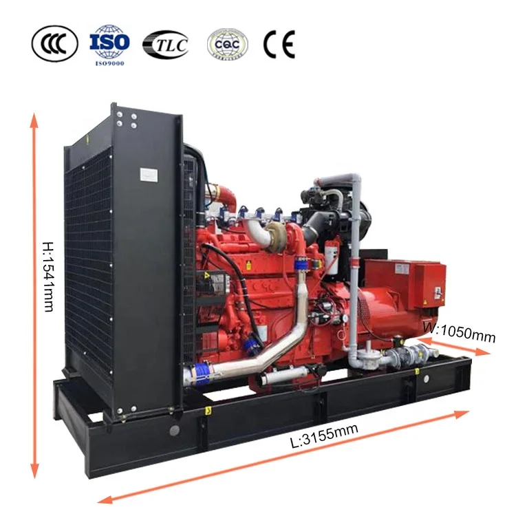 Natural Gas Generator 200kw Genset Generating Set 250kva for industry water cooled