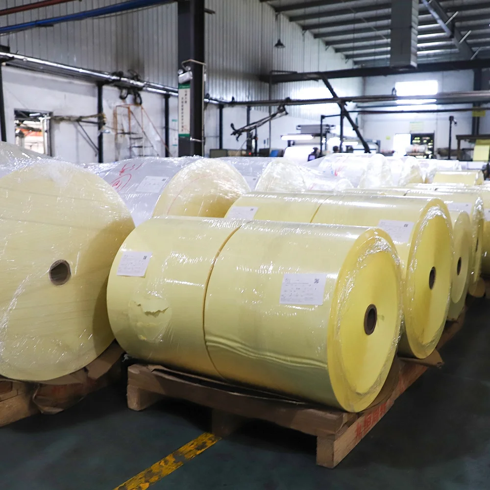 Wholesale Yellow Blue White Glassine Release Jumbo Roll Silicon Release Paper Glassine Paper Roll Sticker Release Paper