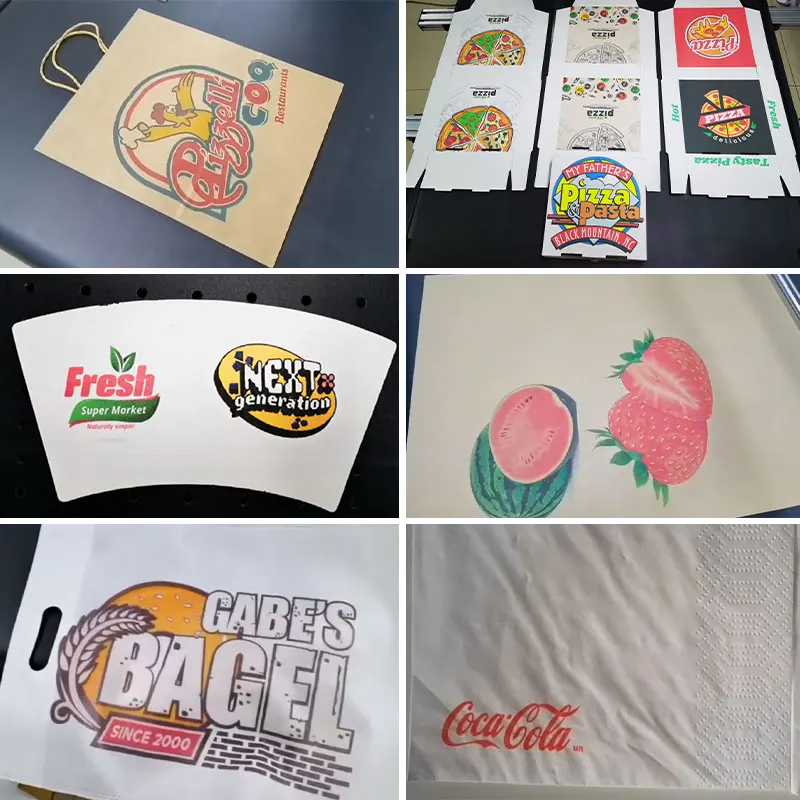 Faith Automatic Digital Cardboard Printer CMYK High Speed Pizza Box Printing Machine Single Pass Printer