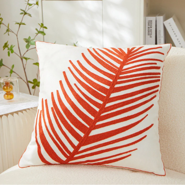 Factory Wholesale Cheap Price Embroidery Pillow Cover Accept Custom Square Amazon Hot Selling Embroidered Cushion Cover