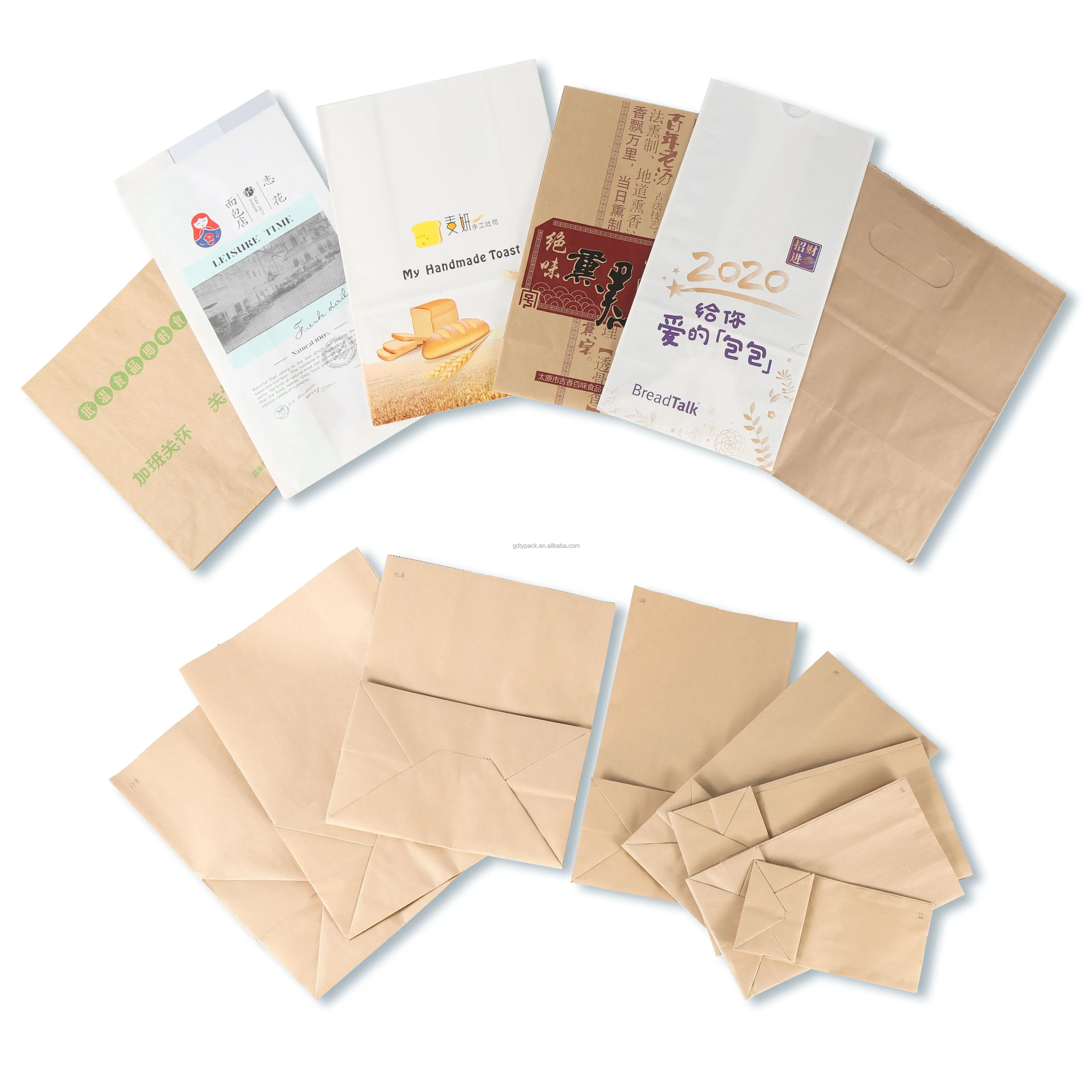 White and Brown Kraft Paper Twisted Handle Shopping Carrier Bag Embossed Logo Printed Eco-Friendly and Bio-Degradable