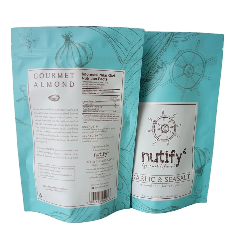 Custom Printing White Smell Poof Mylar Ziplock Stand Up Foil Pouch for Veggie Mushroom Crisps Packaging