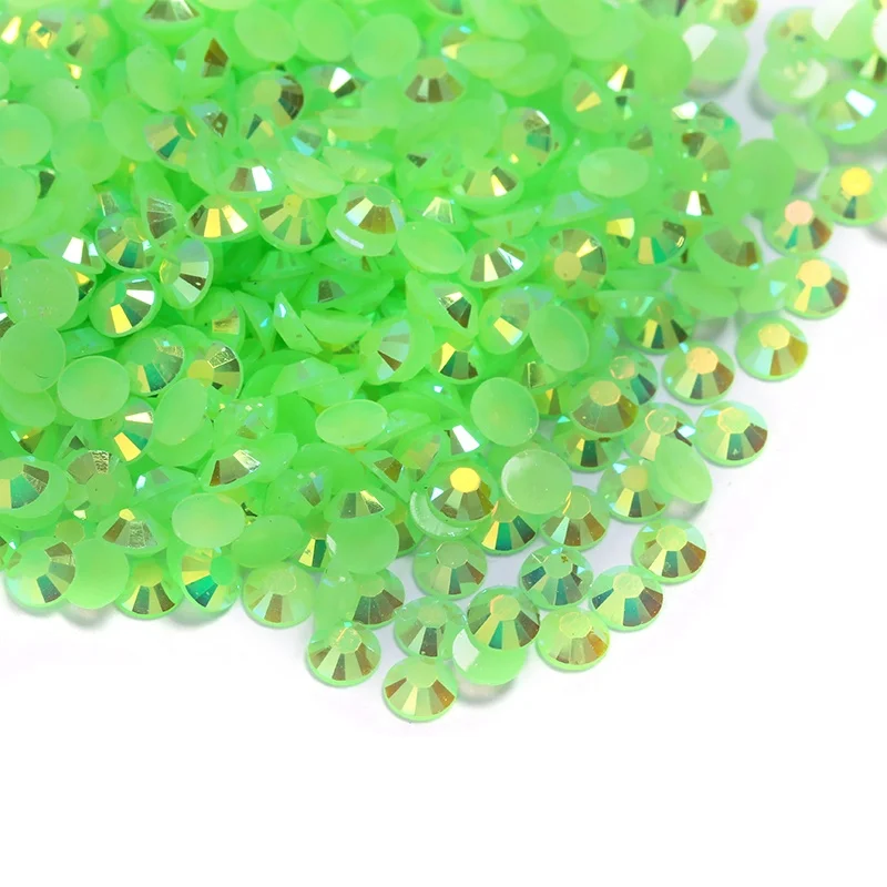 High Quality Jelly AB FlatBack Rhinestones Resin Flat back Rhinestone Bulk for DIY Gift Mugs