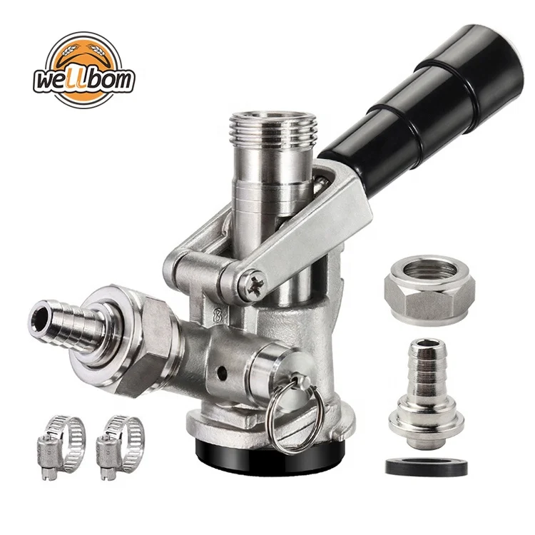 New Update D System Beer Keg Coupler, Sankey Keg Coupler, All 304 Stainless Steel Keg Tap Coupler Top Quality