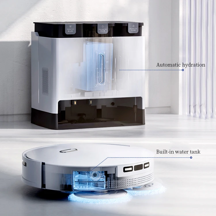 Ultra 6000pa Robot Vacuum and Mop with Auto Mop Washing Sweeping Robot Vacuum Cleaner with Self-emptying Dustbin