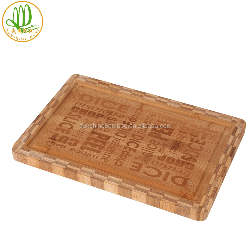 Factory Customizable Non-toxic Safety Bamboo Wooden Cutting Block Chopping Board For Kitchen