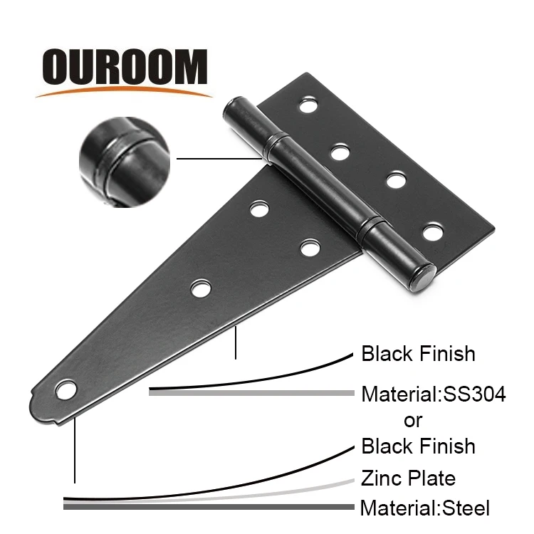 Горный Мастер 4 дюйма, 5 дюймов, 6 дюймов, 8 дюймов, 10 дюймов, 12 дюймов, универсальный шарнир для фермы, прочный, 360 градусов, декоративный стальной шарнир черного цвета