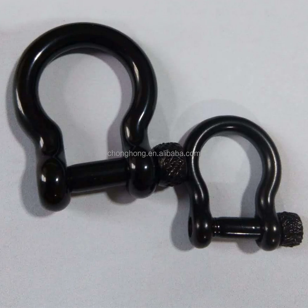 M4 M5 Stainless Steel Shackle Bow Shackle D Shackle with Sliver or Black