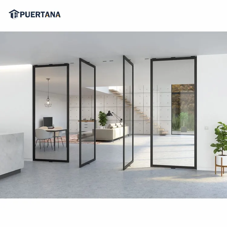 Interior Master Line Multi Panel Pivot Glass Revolving Door Aluminium Internal Aluminum Center Glass Pivot Doors