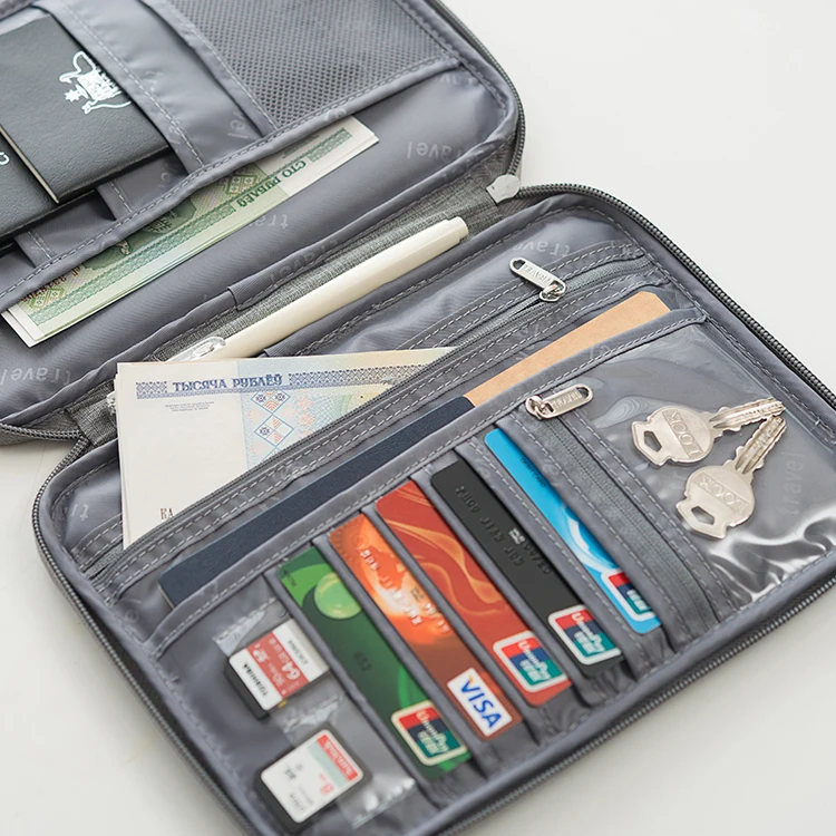 High Quality  Waterproof Passport Credit Card  Holder Passport Travel Bag Purse Wallet
